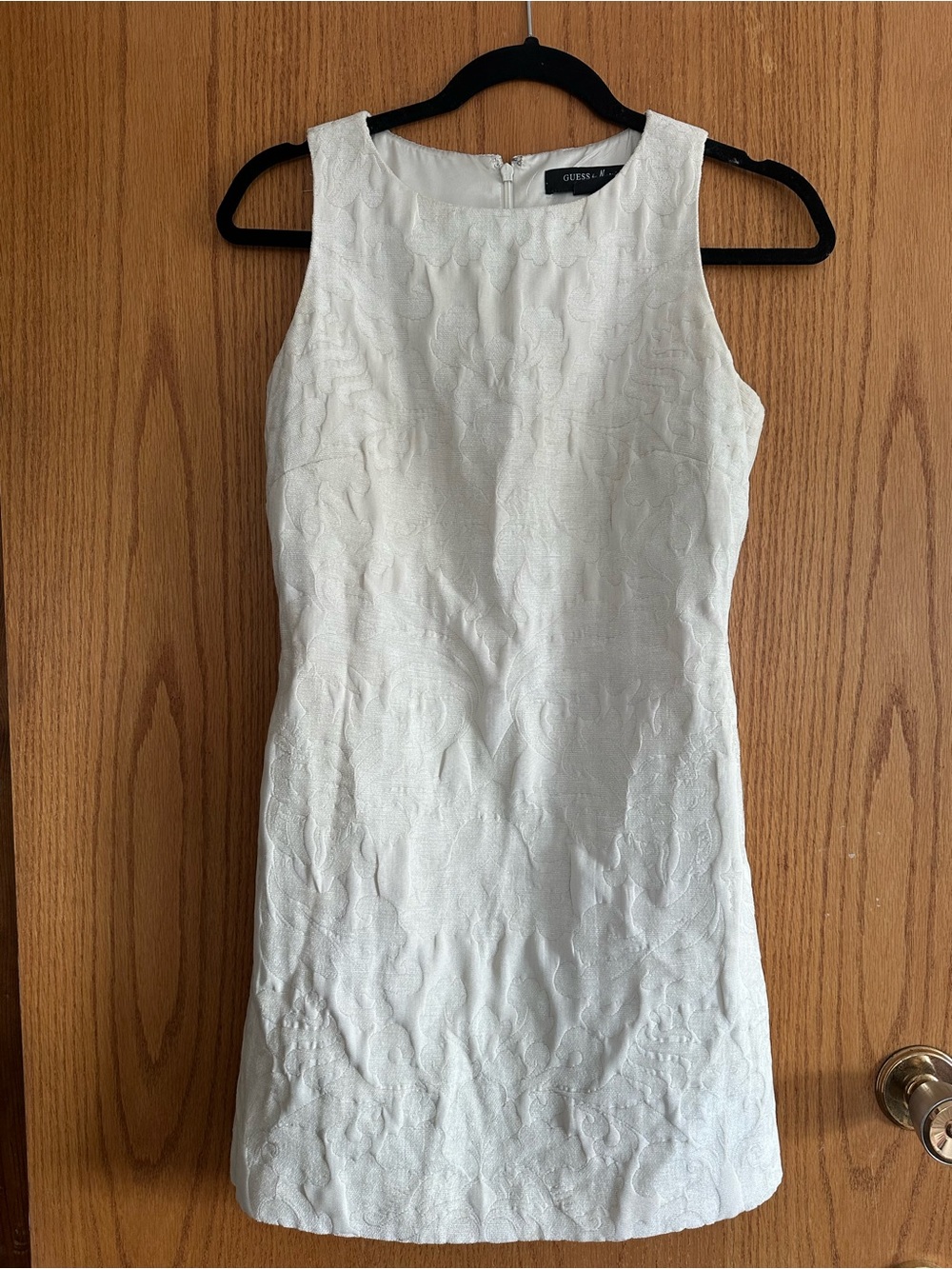 Guess by Marciano Ivory Jacquard Mini Sheath Dress